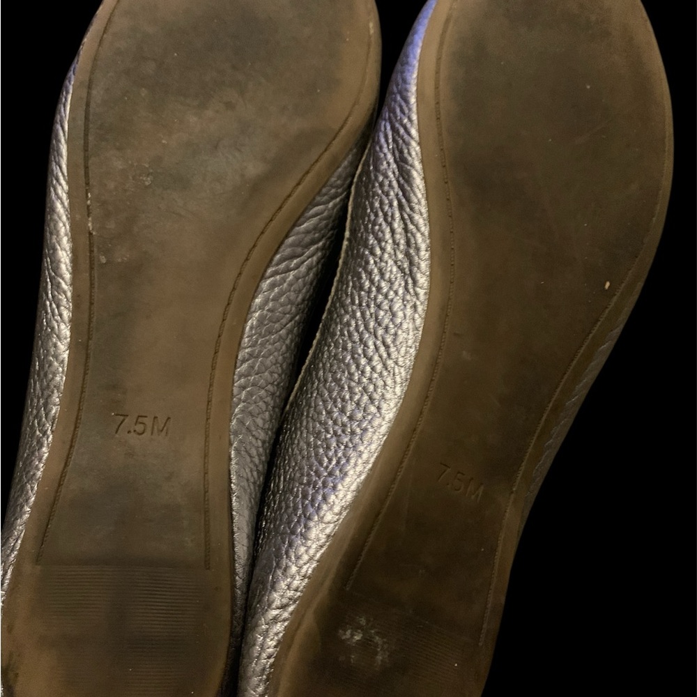 Tory Burch Metallic Silver Flats - Picture 4 of 4